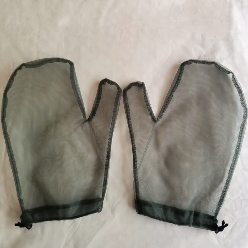 夜钓旅游野营钓鱼户外水上野营花园防蚊防虫蜜蜂加密网布护手手套