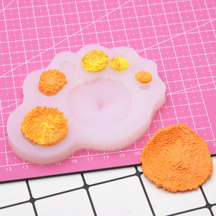 超轻粘土翻糖花心 菊花太阳花花芯 花蕾硅胶模具 粘土花蕊硅胶模