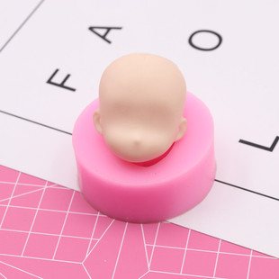 正比硅胶脸模超轻黏土软陶翻糖人脸模具bjd硅胶娃娃脸手办脸