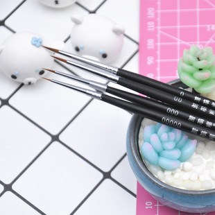 粘土人偶画眼睛谢德堂勾线笔榭得堂面相笔粘土描边画眉特细化妆笔