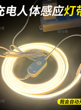 USB插电免布线感应灯带led灯条人体无线氛围智能展示柜衣柜床头灯