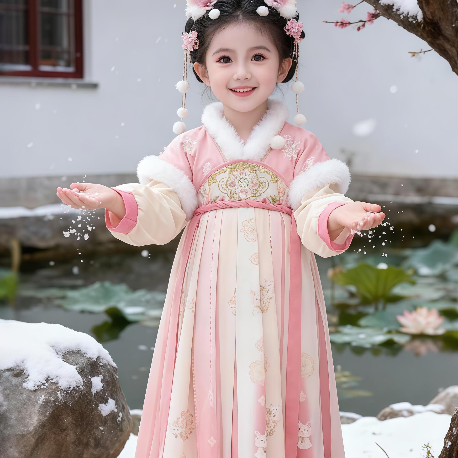 新中式冬汉服，绒暖雅致显国风