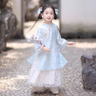 新中式旗袍女童宝宝改良国风裙日常可穿连衣裙高级感唐制礼服旅拍