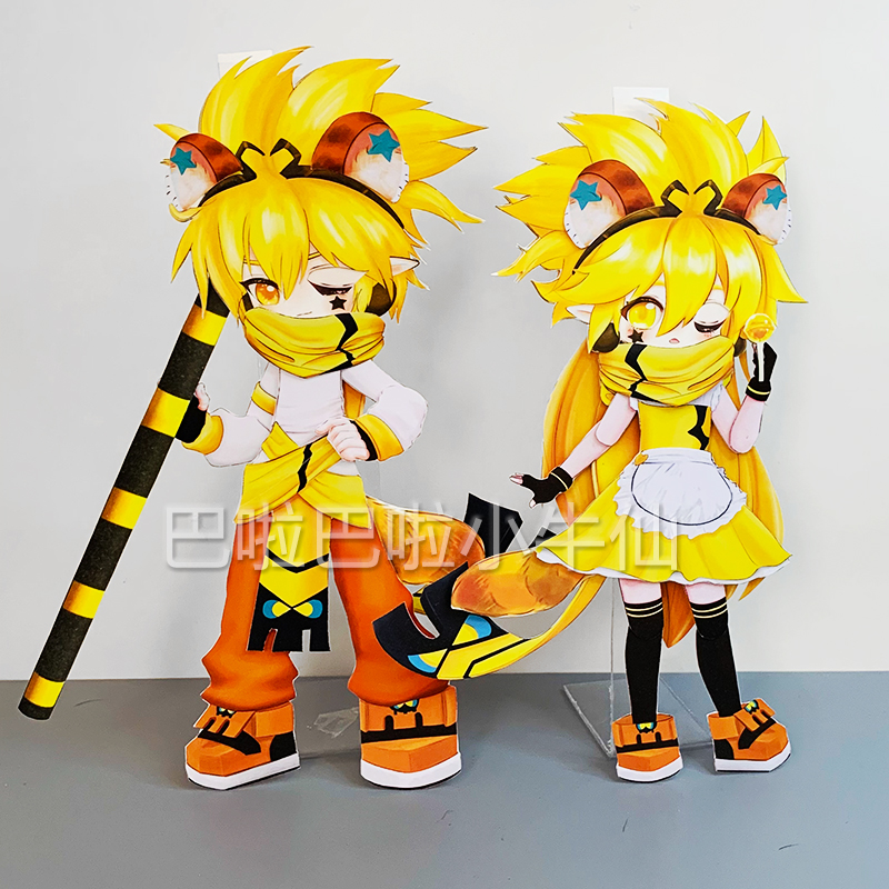 凹凸世界嘉德罗斯全身可动纸片人diy二次元手工制作材料包小牛仙