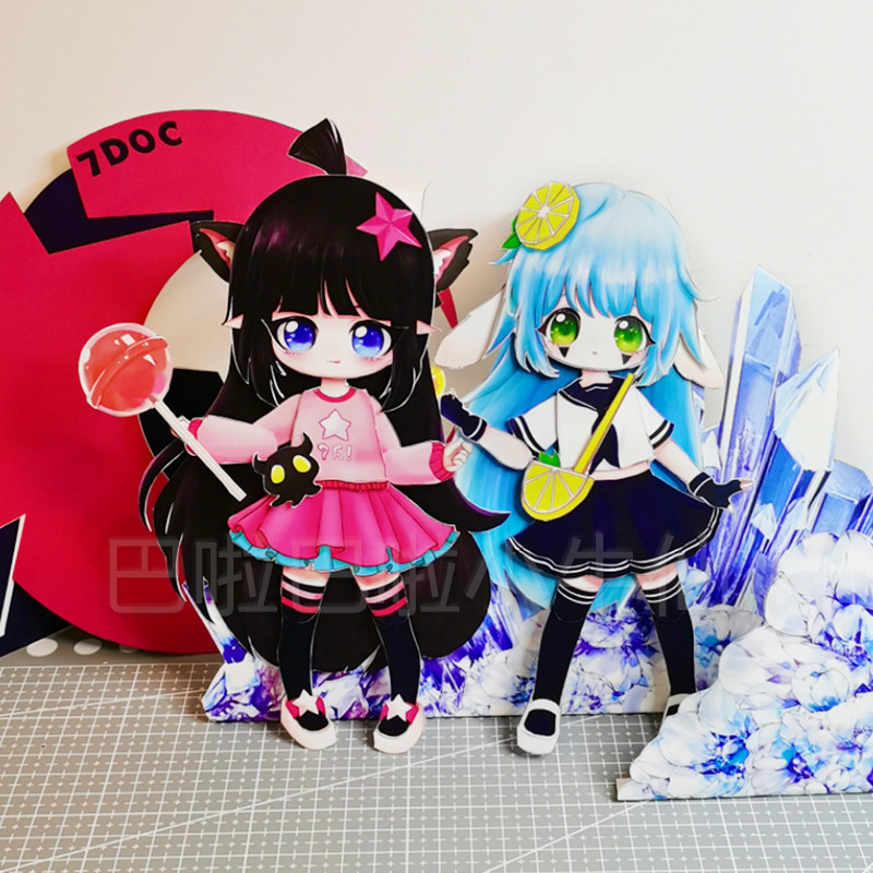 凹凸世界凯莉安莉洁全身可动纸片人diy二次元手工制作材料包新品