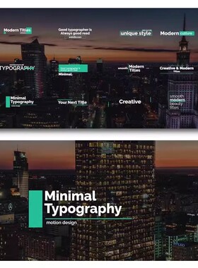 PR模板-极简流畅通用文本标题文字动画采访商业产品演示宣传模板
