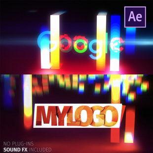 AE模板-超酷3D立体epic像素标题文本LOGO自媒体B站UP开场宣传动画