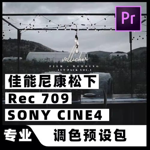 索尼CINE4佳能尼康相机Rec709电影婚礼LUT调色滤镜合辑PR/FCPX/AE