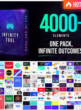 AE+PR脚本预设-4000文字标题排版海报图形动画Infinity工具包V2.0