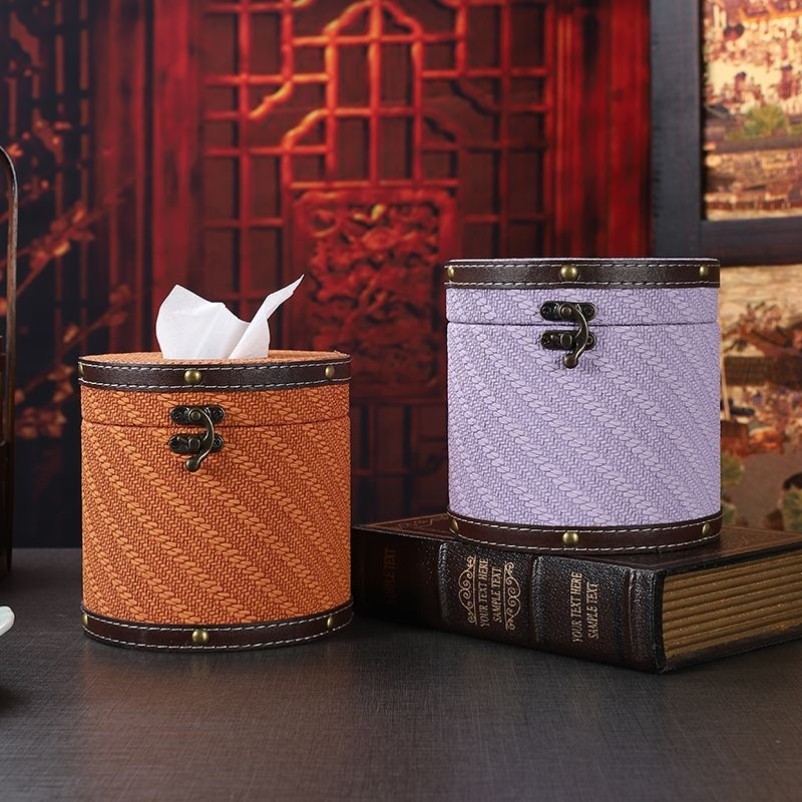 纸巾圆桶卫生纸卷纸盒家用客厅厕所卫生间厕纸盒圆形纸巾盒卷纸筒