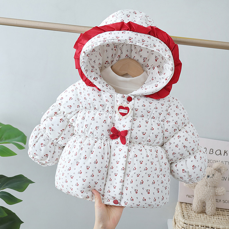 女童加绒特厚棉服外套新款