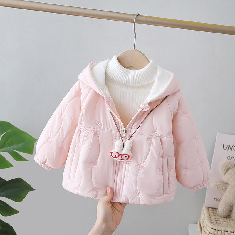 女童加绒棉服外套秋冬季