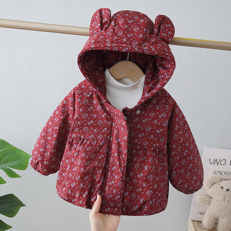 女童加绒棉服外套秋冬季