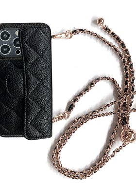 适用三星A15手机壳A05小香风A14插卡套A12斜跨链GalaxyA13零钱包A04s荔枝纹A03S轻奢A02S高级感A01保护套时尚