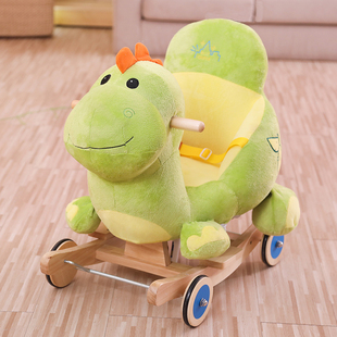 儿童小木马实木摇马宝宝玩具婴儿摇摇车一周岁生日礼物圣诞节礼物