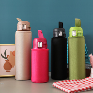 600ml适用防滑纯色水杯袋 480 印象保温杯杯套 防摔手提保护套360