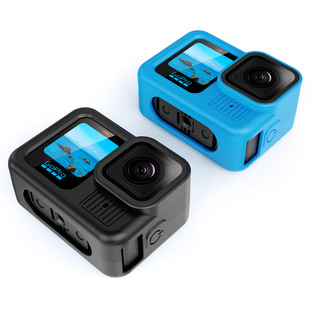 适用GoPro13硅胶保护套防摔外壳软包边框镜头盖手绳运动相机配件