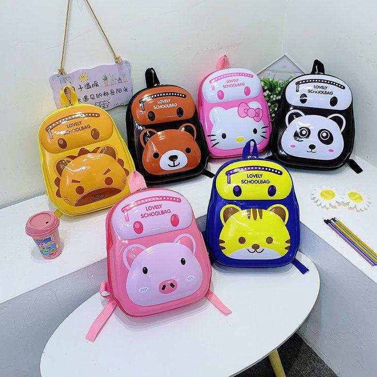 可爱女童减负双肩包2023新款卡通蛋壳男童背包幼儿园宝宝儿童书包