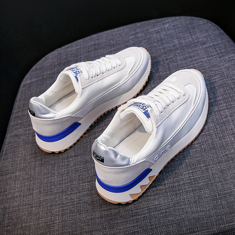 ZASAFRAN FELL IN LOVE HER IN THE INCONSPICUOUS CORNER OF PARIS STREET SHOOTING FLAT 3CM BREATHABLE LITTLE WHITE CASUAL SHOES