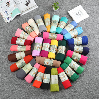 新品女士长款棉麻围巾披肩百搭