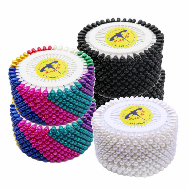 의류 진주 바늘 480개 스탠드 바늘 고정 바늘 진주 핀 배 모양 구슬 바늘 DIY 액세서리