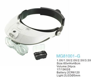 头盔式头戴式高清医用手术放大镜带灯照明美容修眉毛老人阅读维修