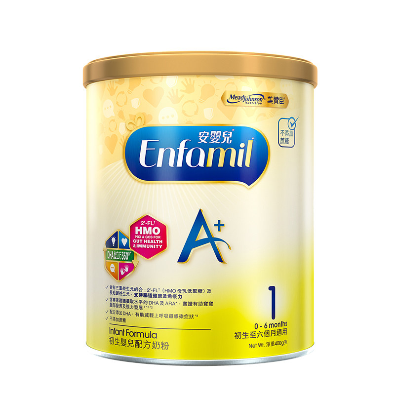 美赞臣enfa原装正品进口港版A+婴幼儿配方奶粉1段400g*1罐装