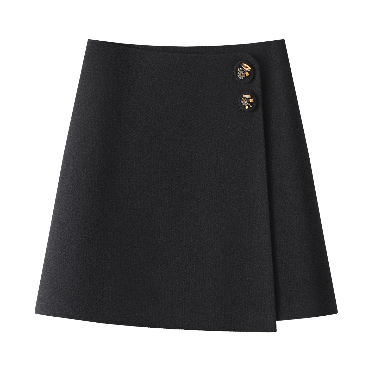 高级灰色毛呢A字半身裙女新款2025秋冬设计感包臀裙显瘦百搭短裙