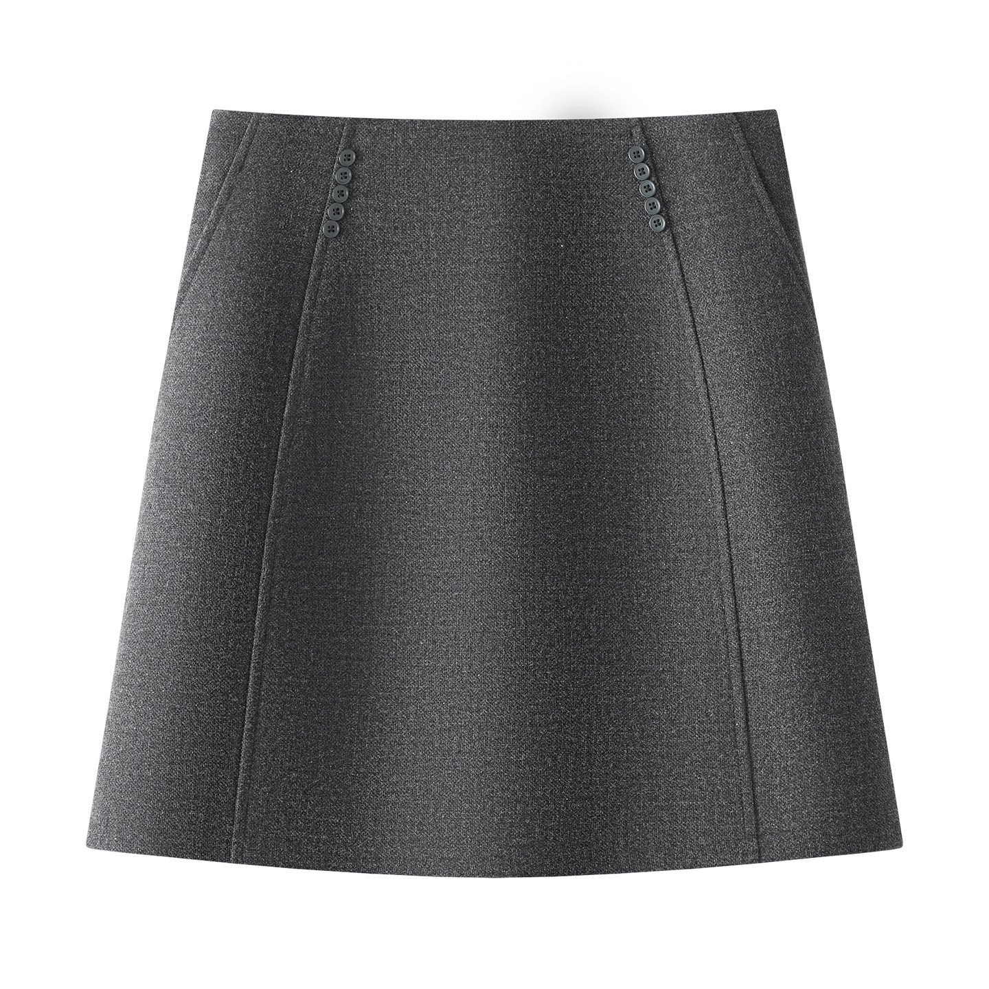 气质毛呢A字短裙女2025新款超好看冬装半身裙小个子显瘦包臀裙子