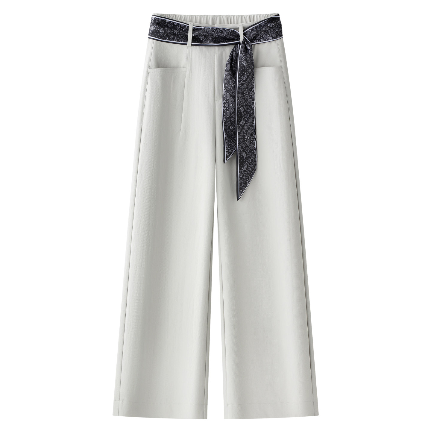 白色西装阔腿裤女2025新款秋季流行宽松显瘦小个子高级垂感直筒裤