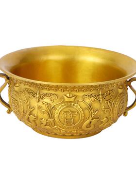 黄铜聚宝盆摆件礼品批发工艺品装饰品家居