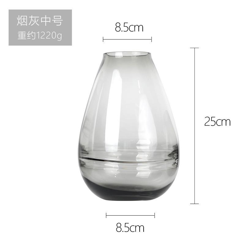 北欧彩色玻璃客厅透明水培插花花器 花瓶批发餐桌工艺品摆件