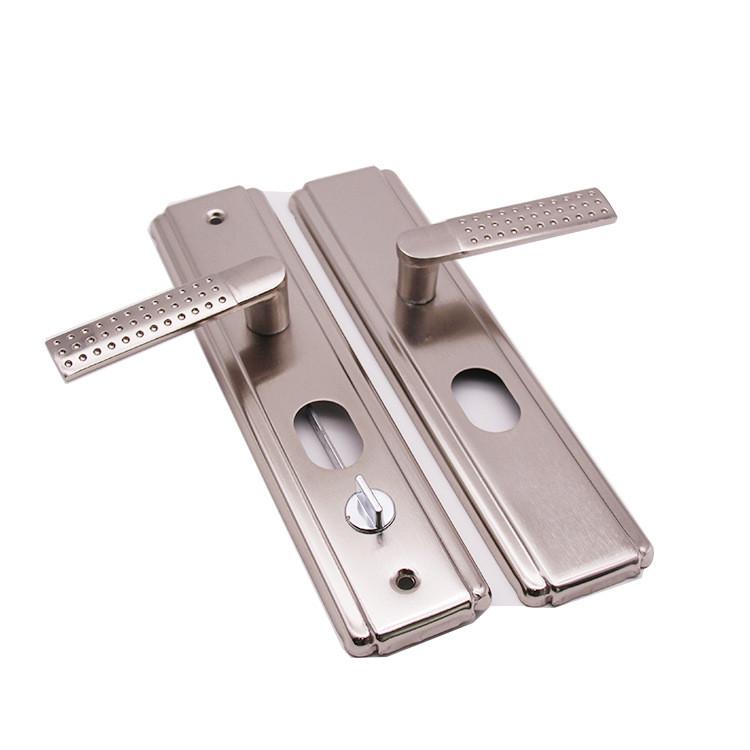 整套黑金锁执手大门锁防盗锁门把手通用型加厚面板防盗门把手锁