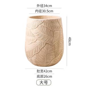 天堂鸟水泥花盆特大号阳台千年木龙血树百合竹复古柠檬树家用花盆