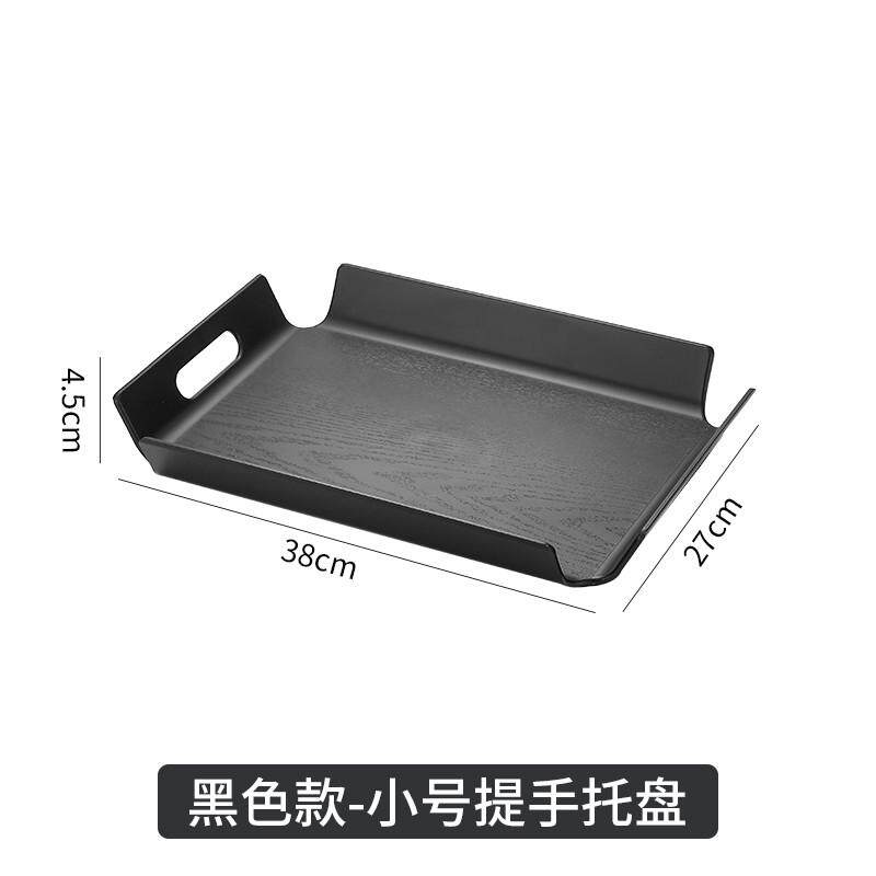 长方形木质蛋糕店餐厅大餐盘烘培茶盘放面包盘子防滑商用塑料新款