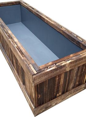 乌龟缸金鱼池饲养周转箱过滤箱物流框胶框PP水箱外包实木框定制