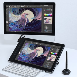 热销绘王kamvaspro16(2.5k)数位屏可连手机绘图电脑绘画屏液晶手