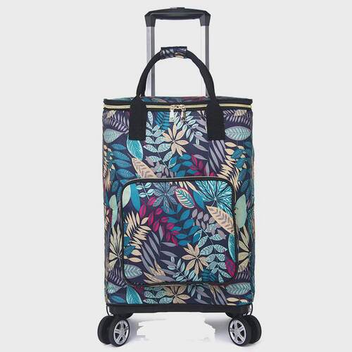 买菜拉杆车家用便携折叠大容量牛津纺手提购物小拉车买菜包保温包