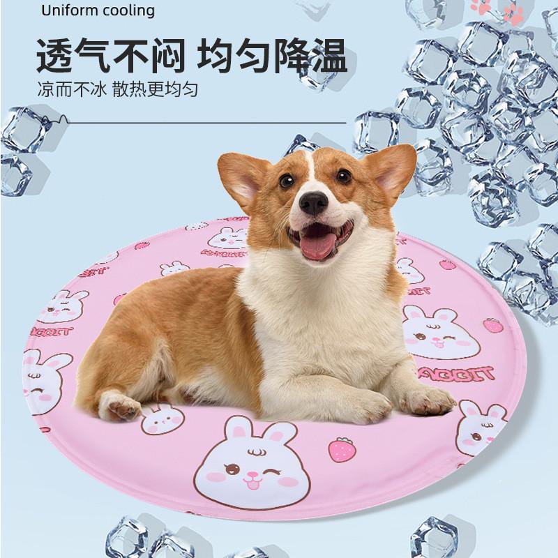 夏季热销宠物冰垫圆形卡通猫咪狗凝胶坐垫狗狗多功能降温凉垫批发