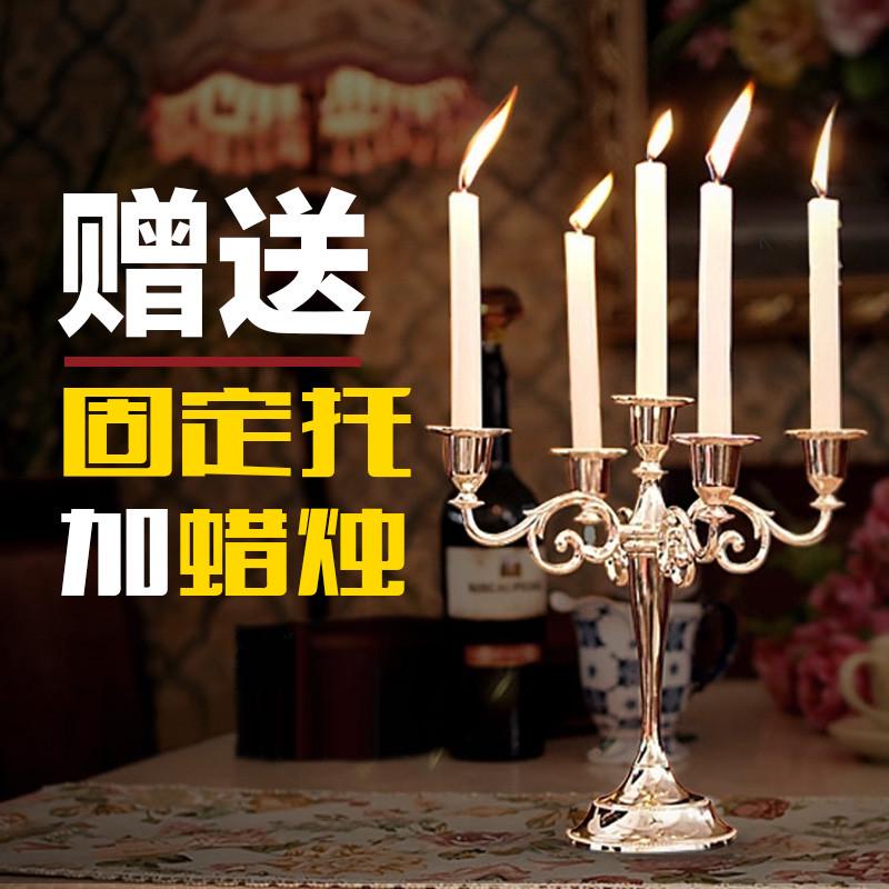 包邮婚庆婚礼5头烛台欧式蜡烛台餐桌烛光晚餐酒店家居装饰摆件