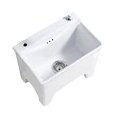 6b76阳台拖把池高脚大号拖布池带地拖盆落地式 陶瓷腿四脚拖把槽水