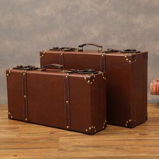 民国手提道具箱衣服收纳箱老式拍摄道具皮箱橱窗展示装饰