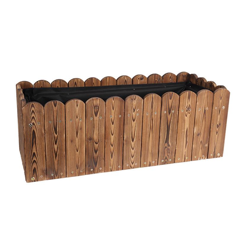 厂家防腐木花箱花槽碳化阳台种菜盆组合户外种植箱樟子松木质花盆