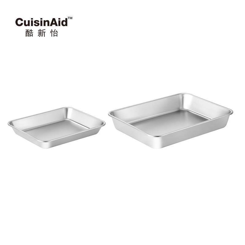 酷新怡 日式304不锈钢料理盘露营餐盘户外盘子肠粉方盘食物分装盘