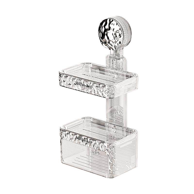 吸盘肥皂盒挂壁式沥水置物架家用免打孔海绵擦架双层吹风机置物架,家庭/个人清洁工具,吹风机置物架,淘宝优惠券,粉丝福利购,淘宝优惠卷