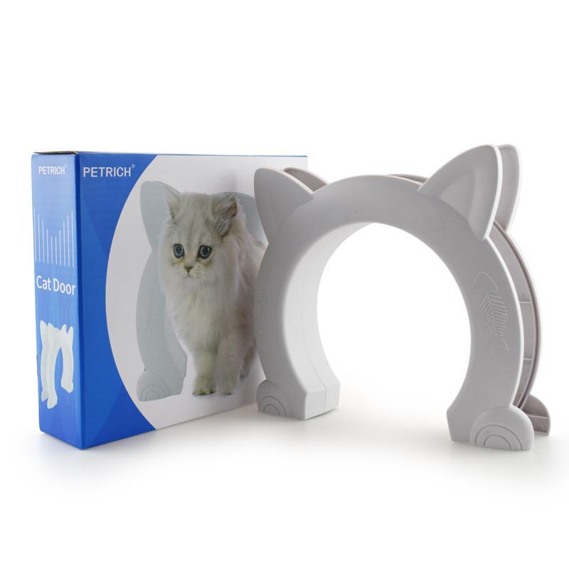 宠物猫门猫耳朵宠物门洞室内猫门框鱼头形状门洞小猫用小狗