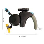 宠物双头附带带一拖二拉伸缩器开放式 拉带抓取方便牵引器拉绳