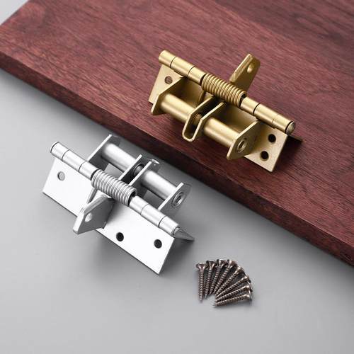 多功能闭门器自动关门合页4寸缓冲装置弹簧隐形铰链90度直角定位