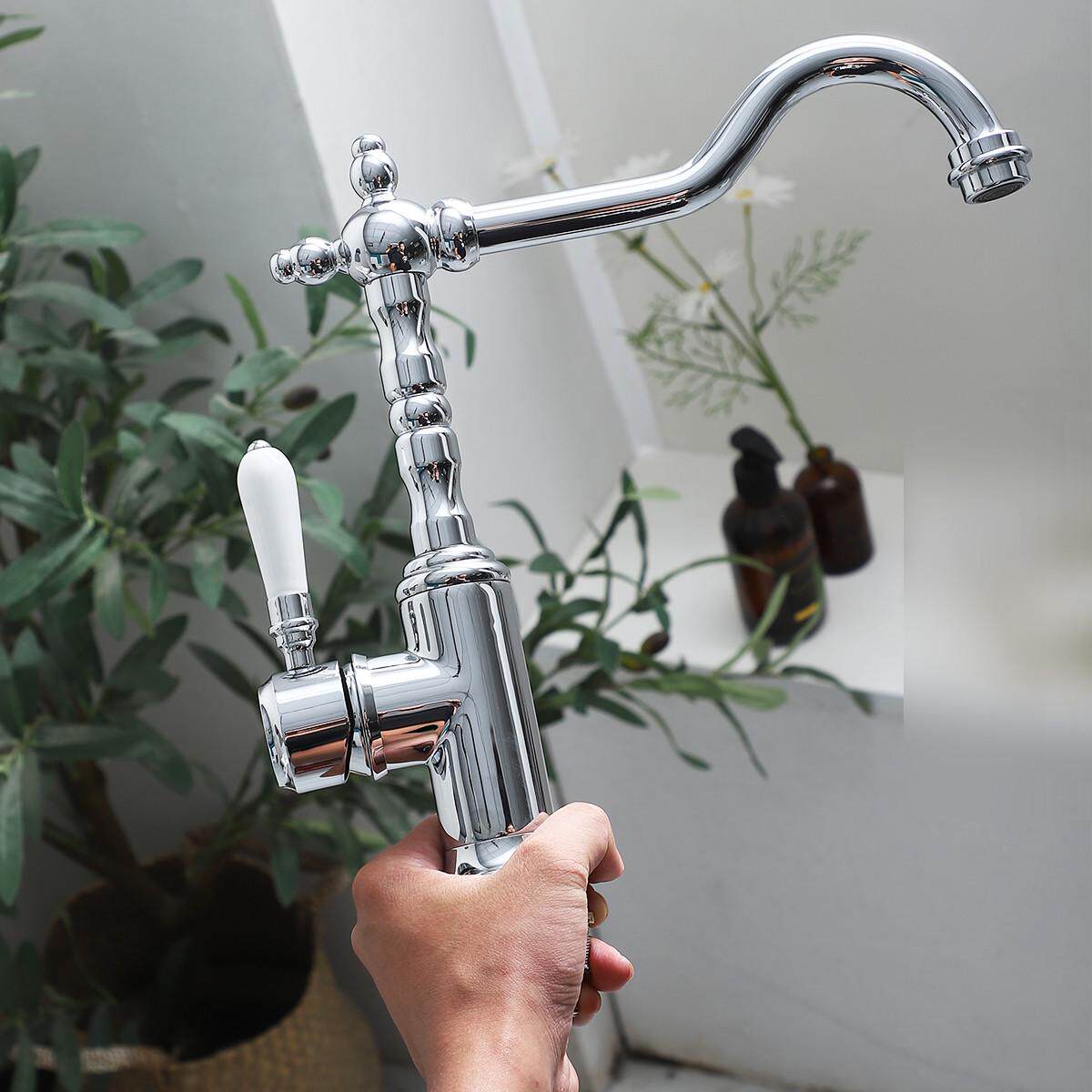 美景复古欧式加高龙头 可旋转 陶瓷手柄 高标电镀 质优铜材 不褪