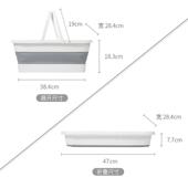 便携式 折叠洗车水盆桶家用大号拖把桶长方形加厚塑料桶储水桶提水